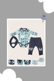 Resim edoy 3lü Bebek Takımı 0-3 Ay, 3-6 Ay Bebek Zıbın 3lü Set Bebek Kıyafeti 