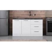 Resim Minar 150 Cm Mutfak Dolabı Beyaz 150-B1-Alt Modül Beyaz 