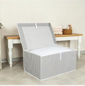 Resim Çok Amaçlı Baza Altı Mega Kutu Hurç Çizgili 60x40x30 Renkli 