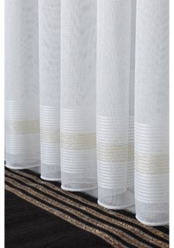 Resim Nevra Gold 1/2.5 Normal Pileli Çelik Düz Desen Ütü İstemez Kırışmaz Yeni Sezon Salon Oda Tül Perdesi Gold 