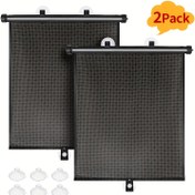 Resim 2 adet Nokta Nokta Araba Yan Cam Güneşlikleri - Kolay Kurulum, UV ve Isı Koruması, Geri Çekilebilir PVC Rulo Güneşlik Sürücü Konforunu Artırmak İçin, Çoğu Araba İçin Evrensel Uygunluk, Cam İçin Güneşlik 