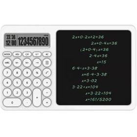 Resim Light up Çok Amaçlı Digital Hesap Makinesi Lcd Ekran Yazma Tableti Ofis Okul İçin Silinebilir El Yazısı Not 