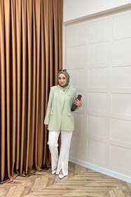 Resim Sara Blazer Ceket Yeşil 70147-YESIL - 2 Beden 