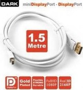 Resim 1.5 Metre Mini DisplayPort - Display Port Kablo Dark