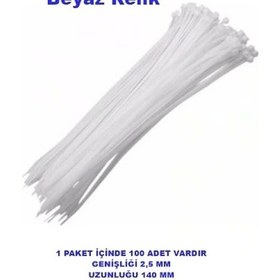 Resim Pemsan Kablo Bağı 2,5x140 Beyaz 100 Adet 