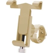 Resim ZHKJ Shop Bisiklet Için 360 Derece Dönebilen Alüminyum Alaşım Telefon Braketi, 50-100MM Cihaz Için Uygun (Altın)(Yurt Dışından) 