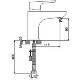 Resim Newarc 921521 Loft Lavabo Bataryası 