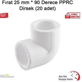 Resim Fırat 25 Mm * 90 Derece Pprc Dirsek (20 Adet) 