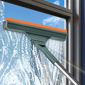 Resim 1 Adet Çift Taraflı Teleskopik Cam Silici - Ergonomik Saplı Ayarlanabilir Pencere ve Araç Ön Cam Temizleyici, Dayanıklı Plastik Kazıyıcı ile Banyo, Zeminler için Ev Temizlik Malzemesi, Etkili Silecek Tasarım 
