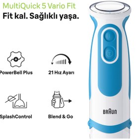 Resim Braun Mq5251whbl Multiquick 5 Vario 1000 W El Blender Seti 
