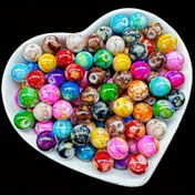 Resim 50 Adet 8mm Akrilik Taklit Seramik Çatlak Boncuk Takı Yapımı DIY Moda Bileklik Kolye Boncuklu Süslemeler El Sanatları Malzemeleri 