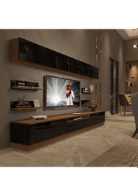 Resim Decoraktiv Trendstyle 8ys Mdf Tv Ünitesi Tv Sehpası Ceviz - Siyah 