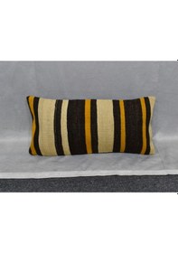 Resim Zehra Abla Halı Yeni El Dokuma Dekoratif Lumbar Kilim Kırlent Yastık Kılıfı 6627 Çok Renkli 