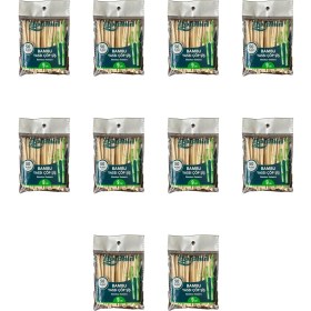 Resim Dolphin Ahşap Yassı Tutamaklı Saplı Çöp Şiş - Boy : 9 Cm. - 50 Adetlik 10 Paket 