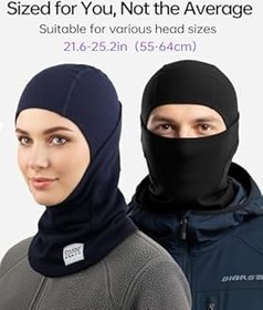 Resim Zylioo M/L/XL/XXL kar maskesi, kar maskesi, kar maskesi, bisiklet, motosiklet, kayak, kış için, rüzgar geçirmez, sıcak bisiklet beresi 