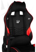 Resim Rio Terletmez Kısmi Derili Kadife Kumaş Kırmızı Siyah Gaming Oyuncu Koltuğu -5 Kırmızı 