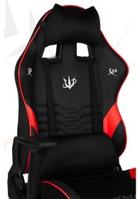 Resim Rio Terletmez Kısmi Derili Kadife Kumaş Kırmızı Siyah Gaming Oyuncu Koltuğu -5 Kırmızı 