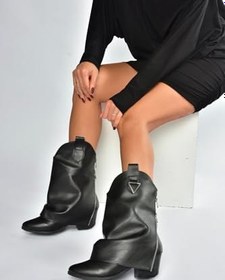 Resim fox SHOES V973601009 Kalın Topuklu Western Kovboy Kadın Bot 