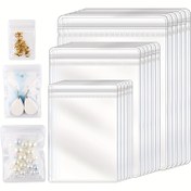 Resim 150 Adet PVC Fermuarlı Kilitli Mücevher Torbası - Küpe, Yüzük ve Aksesuarlar için Şeffaf Saklama ve Paketleme Poşetleri, Güç Gerektirmeyen Güçlü Mühür 