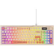 Resim Everest Kb-79 Silent Pro Bej-Pembe-Turuncu Sessiz Rgb Q Membrane Oyuncu Klavyesi Kablolu 