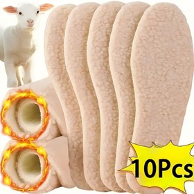 Resim 10'lu Termal Yalıtımlı Ayakkabı Tabanlığı - Ağır Hizmet Soğuk Hava Ayak Pedleri, / - Koşu, Yürüyüş, Botlar için - Erkekler ve Kadınlar için Unisex Kışlık Ayak Isıtıcıları - Sporcular ve Doğa Tutkunları için İdeal Hediye, Yürüyüş Gereçleri, Peluş Doku, Yumuşak Doku 