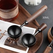 Resim Vintage kahve ölçme kaşığı, katı ahşap kahve kaşığı, 10 gram kapasiteli, ceviz saplı, kahve, çay vb. için mükemmel, tatil hediyesi olarak ideal 