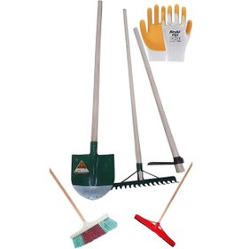Resim Bahçe Set 11 Parça Kürek Desteklı Tırmık Üçgen Çapa Çalı Fırça Çe 