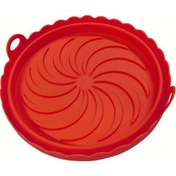Resim Cloud011 Kırmızı Kenarlı 1 Adet Katlanır Silikon Fırın Tepsisi Matı, 450 C Dayanıklı, Yapışmaz, Hava Fritöz Ve Fırın İçin 