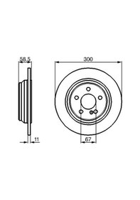 Resim Bosch 0986478472 Arka Fren Diski A2204230112 - 2 Adettir 