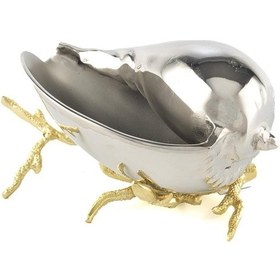 Resim Gold Gümüş Mercanlı Deniz Kabuğu 25x15x13cm 
