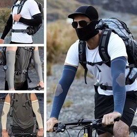 Resim Erkekler için Yaz Kol Kollukları - Nefes Alabilir, Dış Mekan Sporları, Sürüş ve Balıkçılık Koruyucu Kaplamalar 