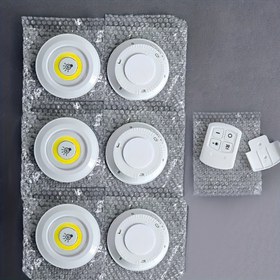 Resim 3/5/1 Adet Akıllı LED Dolap Alt Aydınlatma, Uzaktan Kumandalı, Şömine ve Zamanlayıcılı - Hareket Sensörlü COB Tavan/Duvar Montajlı Gece Lambası Enerji Verimli Led Işık (AA Pil ile Kullanım) Kolay Kurulum Gardrop Mutfak Banyo Kilitler için Ideal Kapılar Depolar Koridorlar Smart Ev Otomasyonu Çözümü 