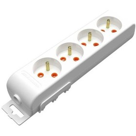 Resim Mutlusan 001 175 420002 05 00 Rı Tech Dörtlü Anahtarlı Topraklı Grup Priz Çocuk Korumalı 5 Mt 