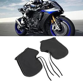 Resim Motosiklet Gideri Eldivenleri Rüzgar Geçirmez Oxford kumaş el Muffs Scooterlar Atvs Kar Motosikleti 