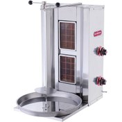 Resim Işıkgaz Silverinox Endüstriyel Lpg Tüplü 2 Radyanlı Döner Ocağı Makinesi 