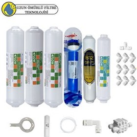 Resim Purefer Kapalı Kasa Su Arıtma Cihazlarına Sertifikalı 6'lı Filmtec Dupon Mebran B12 Alkalili 