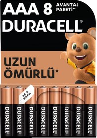 Resim Duracell İnce Pil - AAA Basic 8'li 