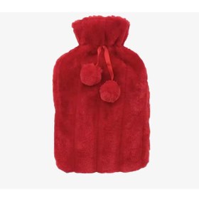 Resim Petinka Ponponlu Peluş Sıcak Su Torbası Kırmızı 2 L 