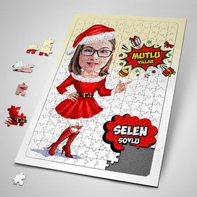 Resim Kadınlara Yeni Yıla Özel Karikatürlü Puzzle 