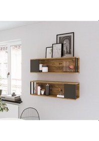 Resim Robinhome Robin Home Atlantis Duvar Rafı Kitaplık 2'Li Set As18-A 