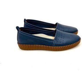 Resim Tito Model Ortopedik Taban Deri Babet Lacivert Lacivet 