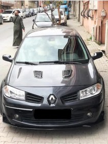 Resim ŞüsCarOto Renault Megane 2 Uyumlu Piano Black Kaput Üstü Havalandırma Izgarası 