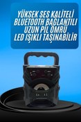 Resim Techno Stock Işıklı Bluetooth Hoparlör Ses Bombası Taşınabilir Yüksek Ses Radyo Özelliği 