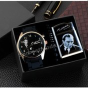 Resim Erkek Kol Saati Kişiye Özel Isimli Atatürk Temalı Saat Kombini 
