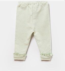 Resim Biorganic Tiny Birds Patiksiz Bebek Pantolonu 57876 Ekru - Yeşil 