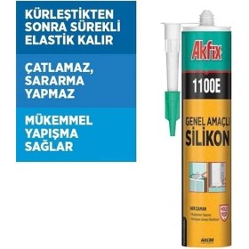 Resim Akfix Şeffaf Silikon 280 Gr 1100E 21.08.2025 Üretim 