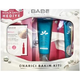Resim Babe Onarıcı Bakım Kiti - Hydro 24H Reactive Skin 50 ml + Lip Repairing Cream 15 ml + Bicalm Ampul 4 ml 