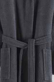 Resim Premium Kapşonlu Bornoz, 2XL, GONCA, Koyu Gri, üniseks-yetişkin 