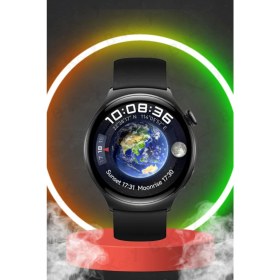 Resim Bakeey Watch 4 Curved Amoled Ekran Gps 3 Kordon Akıllı Saat Watch 8 