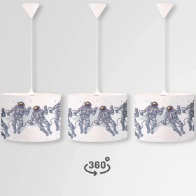 Resim Popcorn Kids Uzay Daire Sarkıt Aydınlatma (Large) 